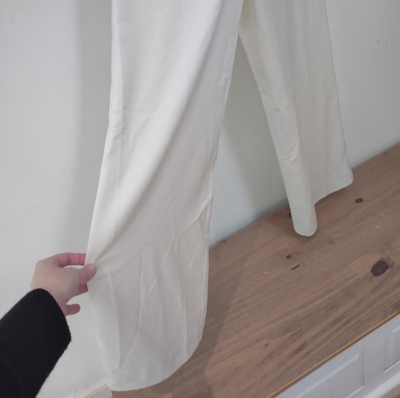 Solace London Cadenza Ivory wide leg draped ruffle jumpsuit 2 $580 - Picture 5 of 9